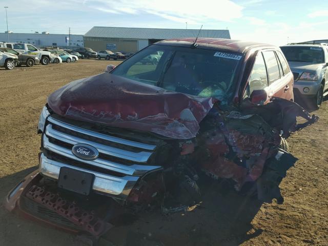 2FMDK4KC2EBB18160 - 2014 FORD EDGE LIMIT RED photo 2