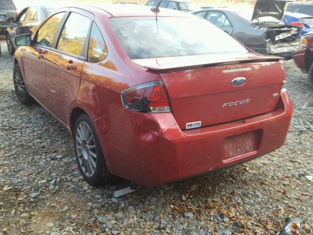 1FAHP3GN5BW193902 - 2011 FORD FOCUS SES BURGUNDY photo 3