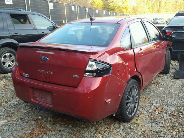 1FAHP3GN5BW193902 - 2011 FORD FOCUS SES BURGUNDY photo 4