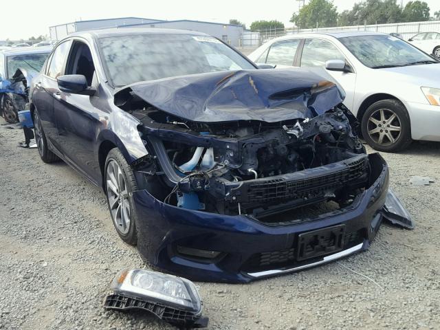 1HGCR2F50FA251025 - 2015 HONDA ACCORD SPO BLUE photo 1