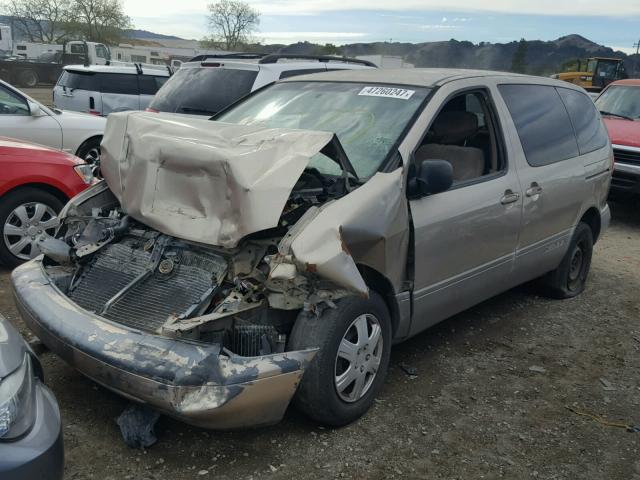 4T3ZF19C4YU237848 - 2000 TOYOTA SIENNA CE BEIGE photo 2