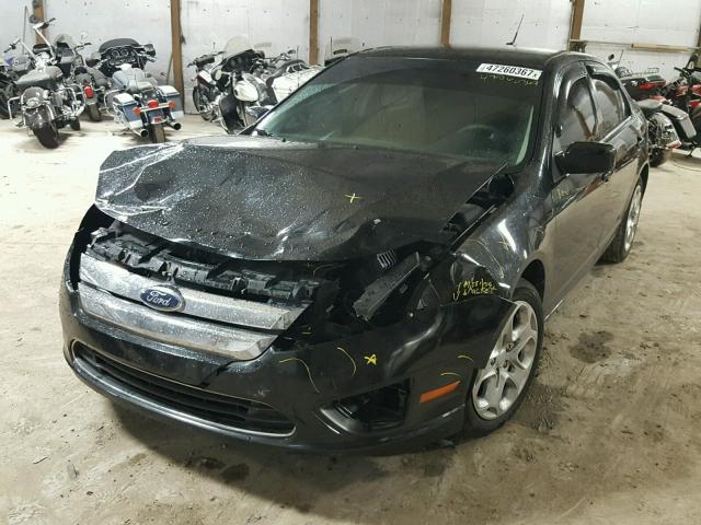 3FAHP0HA3BR304962 - 2011 FORD FUSION SE BLACK photo 2