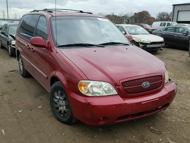 KNDUP131756629072 - 2005 KIA SEDONA EX RED photo 1