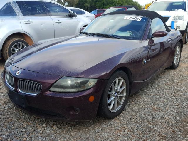 4USBT33515LS54051 - 2005 BMW Z4 2.5 MAROON photo 2