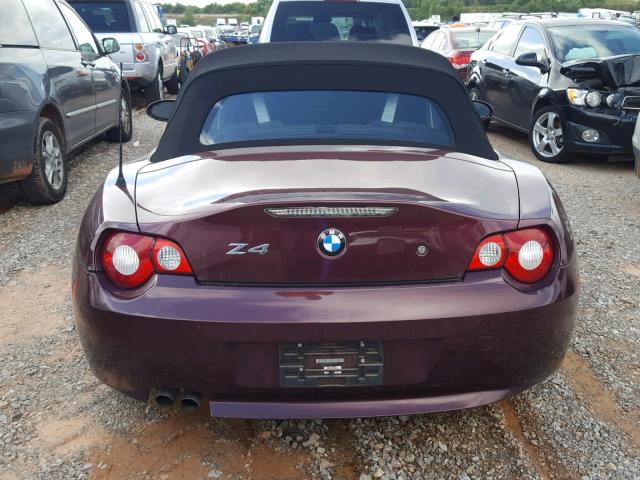 4USBT33515LS54051 - 2005 BMW Z4 2.5 MAROON photo 6