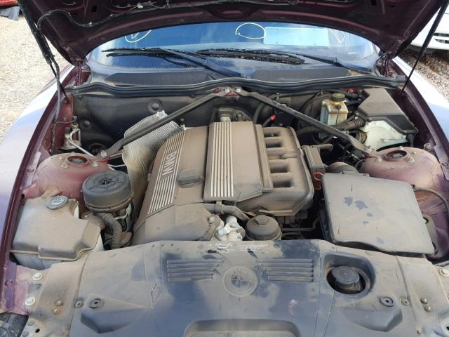 4USBT33515LS54051 - 2005 BMW Z4 2.5 MAROON photo 7