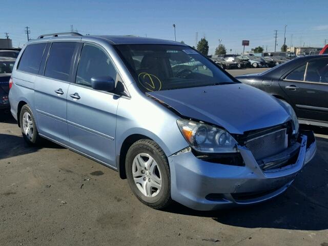 5FNRL38797B095901 - 2007 HONDA ODYSSEY EX BLUE photo 1