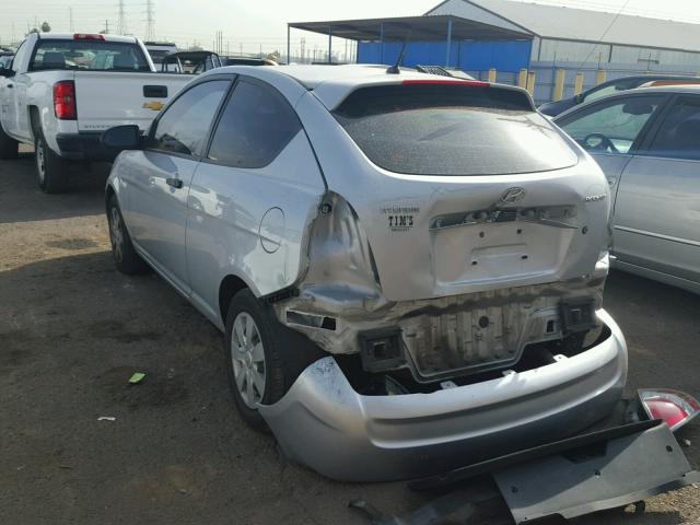 KMHCM36C79U125566 - 2009 HYUNDAI ACCENT GS SILVER photo 3