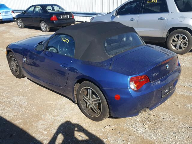 4USBU33566LW68537 - 2006 BMW Z4 3.0 BLUE photo 3