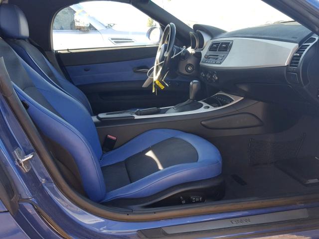 4USBU33566LW68537 - 2006 BMW Z4 3.0 BLUE photo 5