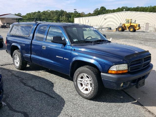 1B7GL32X62S566754 - 2002 DODGE DAKOTA SPO BLUE photo 1