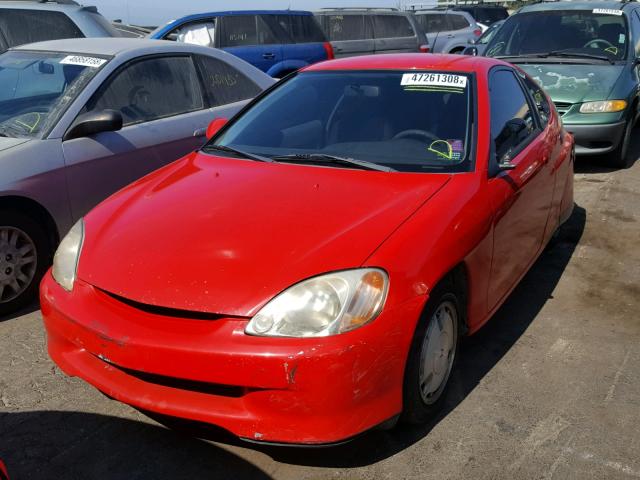 JHMZE1373YT004043 - 2000 HONDA INSIGHT RED photo 2