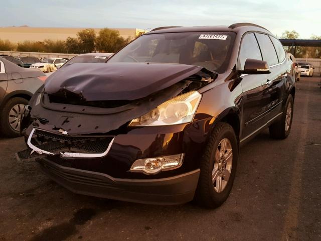 1GNLRFED3AS112161 - 2010 CHEVROLET TRAVERSE L PURPLE photo 2