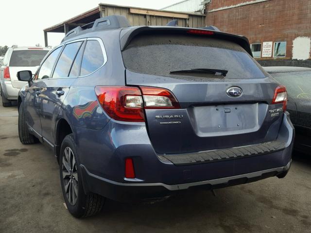 4S4BSANC0G3226653 - 2016 SUBARU OUTBACK 2. BLUE photo 3