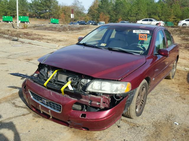 YV1RS592152452662 - 2005 VOLVO S60 2.5T MAROON photo 2