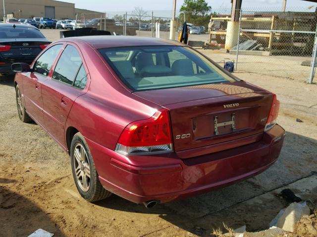 YV1RS592152452662 - 2005 VOLVO S60 2.5T MAROON photo 3