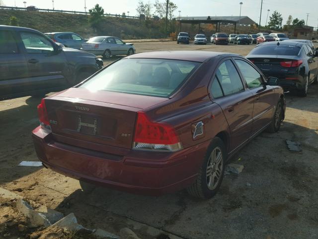 YV1RS592152452662 - 2005 VOLVO S60 2.5T MAROON photo 4