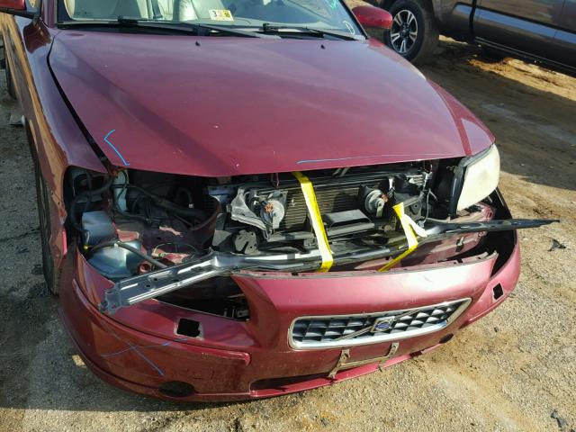 YV1RS592152452662 - 2005 VOLVO S60 2.5T MAROON photo 9