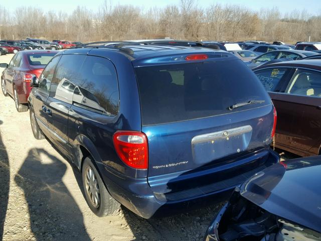 2C8GP54L63R209635 - 2003 CHRYSLER TOWN & COU Mavi foto 3