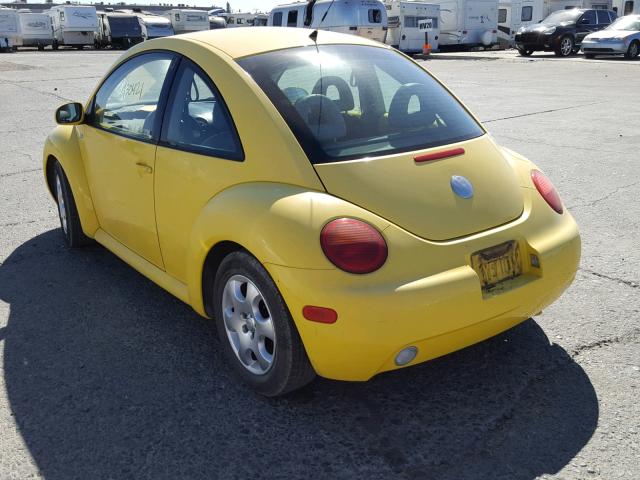 3VWCK21C42M436259 - 2002 VOLKSWAGEN NEW BEETLE 黄色 照片 3