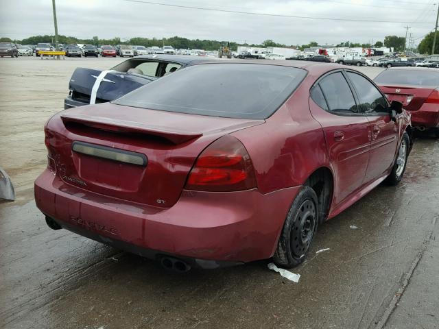 2G2WP522X41149161 - 2004 PONTIAC GRAND PRIX RED photo 4