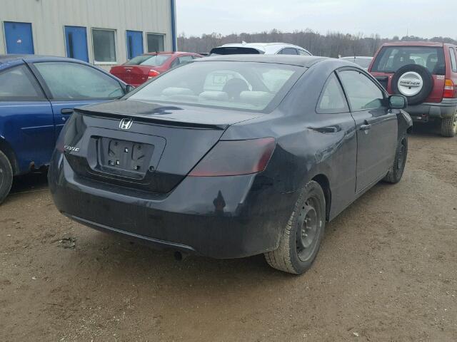 2HGFG12667H533751 - 2007 HONDA CIVIC LX BLACK photo 4