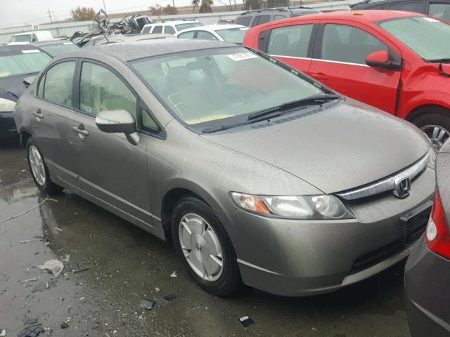 JHMFA36237S030446 - 2007 HONDA CIVIC HYBR SILVER photo 1