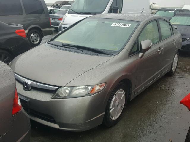 JHMFA36237S030446 - 2007 HONDA CIVIC HYBR SILVER photo 2