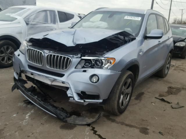 5UXWX5C50BL700708 - 2011 BMW X3 XDRIVE2 BLUE photo 2