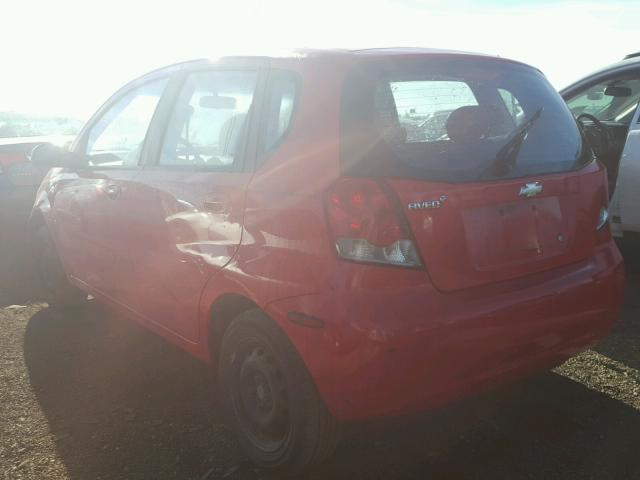KL1TD666X8B023017 - 2008 CHEVROLET AVEO BASE Կարմիր լուսանկար 3