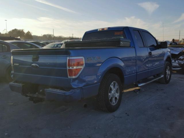 1FTRX14W39FA43040 - 2009 FORD F150 SUPER BLUE photo 4