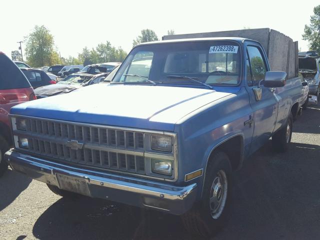 1GCGC24M0BZ143771 - 1981 CHEVROLET C20 BLUE photo 2