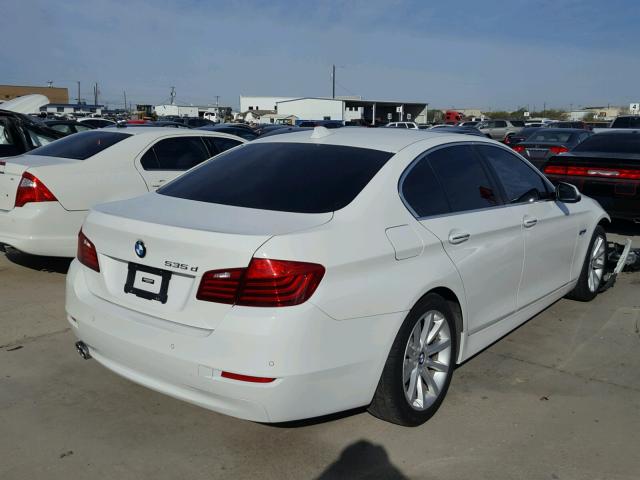 WBAXA5C58ED690304 - 2014 BMW 535 D WHITE photo 4