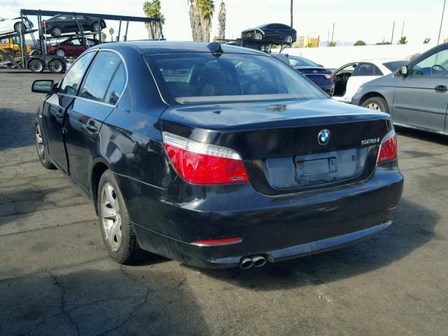 WBANU53578CT00348 - 2008 BMW 528 I BLACK photo 3