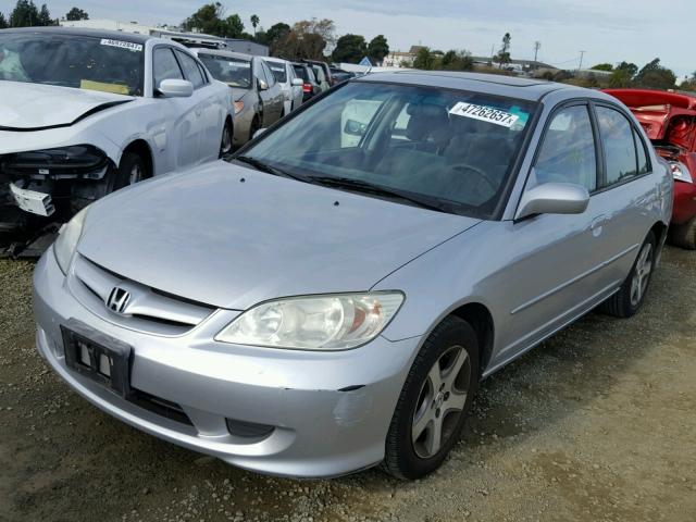 2HGES26834H633703 - 2004 HONDA CIVIC EX SILVER photo 2