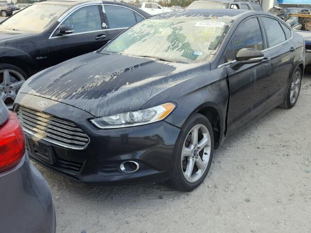 3FA6P0HR1DR208411 - 2013 FORD FUSION SE BLACK photo 2