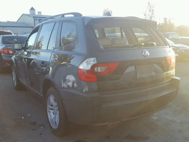 WBXPA93414WA60747 - 2004 BMW X3 3.0I BLACK photo 3