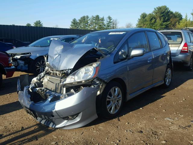 JHMGE8H52BC010835 - 2011 HONDA FIT SPORT BLUE photo 2