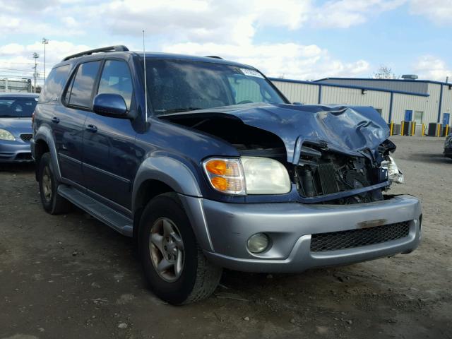 5TDBT44AX2S123539 - 2002 TOYOTA SEQUOIA SR BLUE photo 1