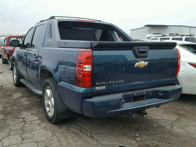 3GNEK12387G104665 - 2007 CHEVROLET AVALANCHE BLUE photo 3