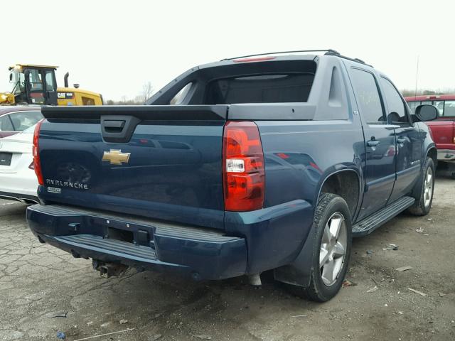 3GNEK12387G104665 - 2007 CHEVROLET AVALANCHE BLUE photo 4