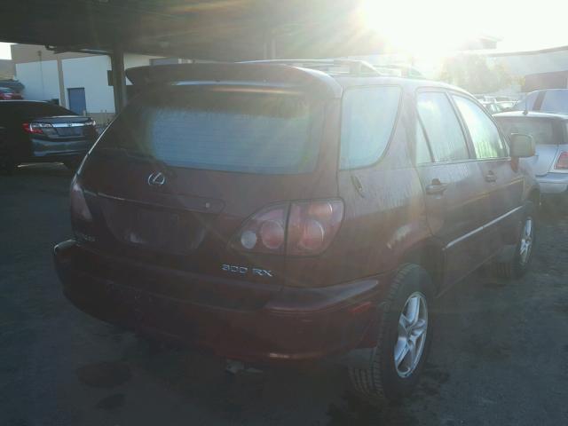 JT6HF10U3Y0103751 - 2000 LEXUS RX 300 BURGUNDY photo 4