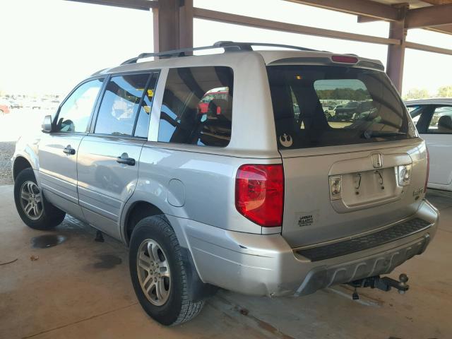 2HKYF18584H546058 - 2004 HONDA PILOT EXL SILVER photo 3