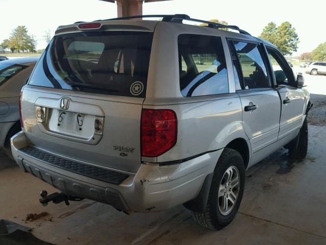 2HKYF18584H546058 - 2004 HONDA PILOT EXL SILVER photo 4