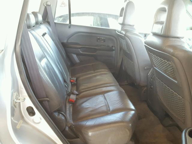 2HKYF18584H546058 - 2004 HONDA PILOT EXL SILVER photo 6