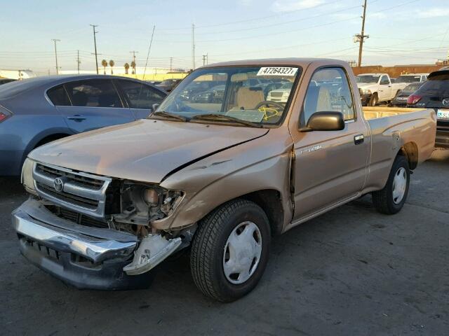 4TANL42N9XZ558220 - 1999 TOYOTA TACOMA TAN photo 2