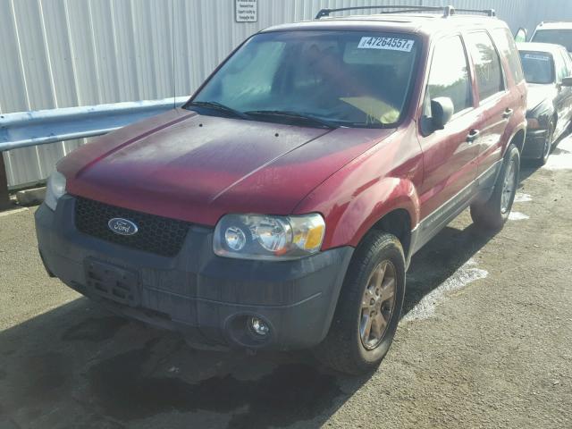 1FMCU03136KA61132 - 2006 FORD ESCAPE XLT RED photo 2