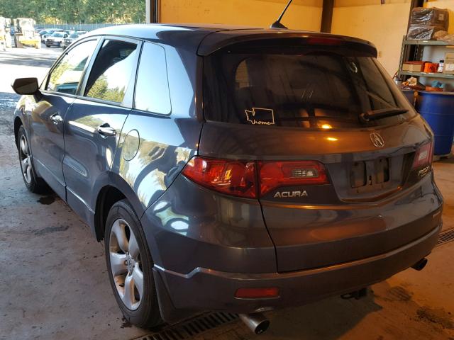 5J8TB185X7A002714 - 2007 ACURA RDX TECHNO GRAY photo 3