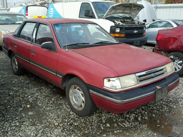 1FAPP36X0MK126343 - 1991 FORD TEMPO GL BURGUNDY photo 1