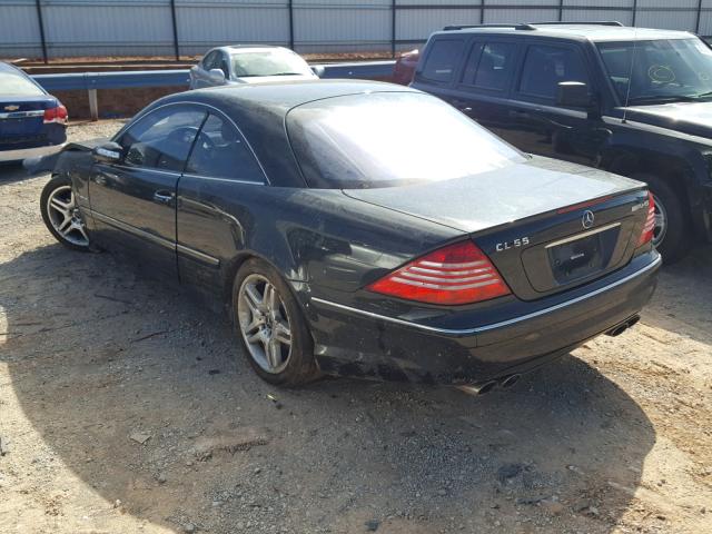 WDBPJ74J14A039749 - 2004 MERCEDES-BENZ CL 55 AMG BLACK photo 3